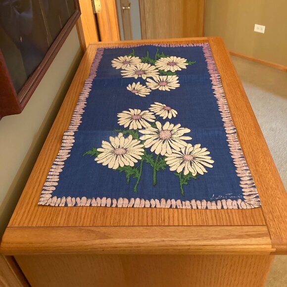 Fallani & Cohn Other - Vintage Linen Tea Towel, Buffet Scarf, Table Runner Centerpiece, or Framed Art